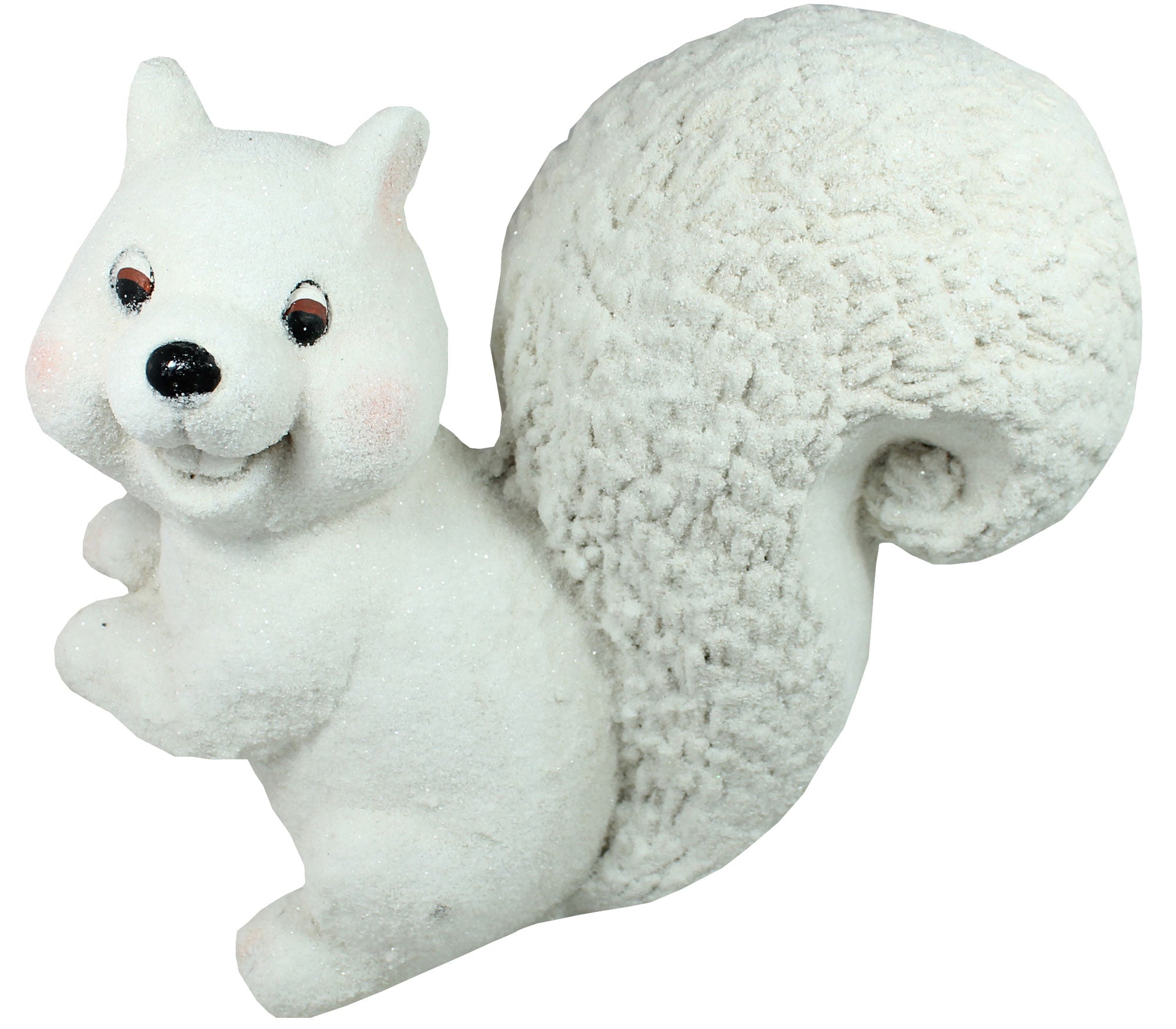 Dekofigur Eichhörnchen schneebedeckt XXL Eichhörnchen-Figur Tierfigur Winterdekoration