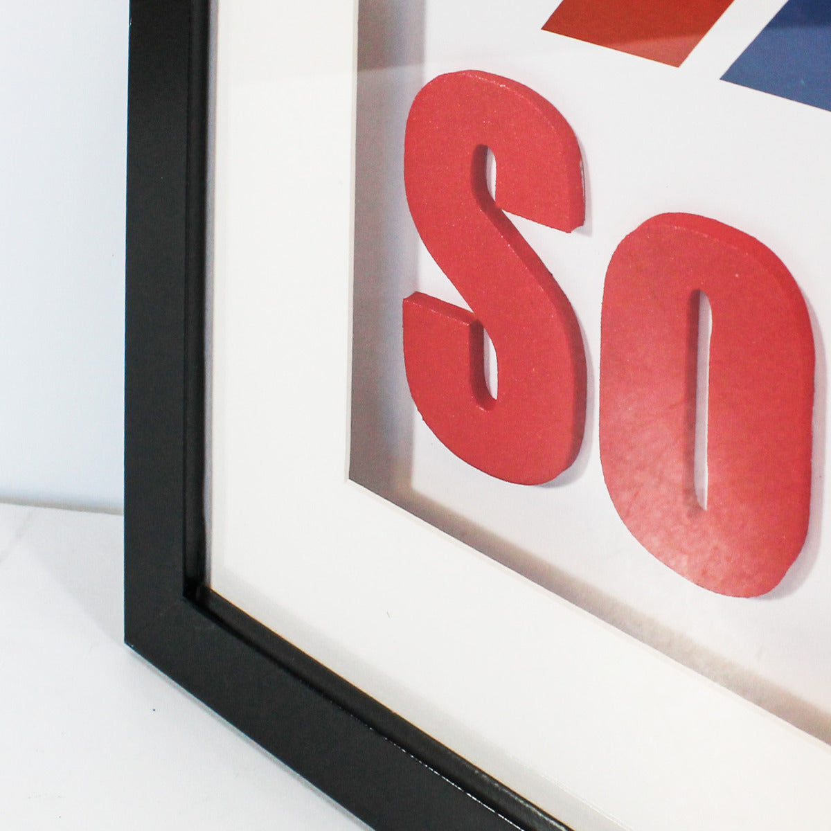 Wandbild Bild mit Rahmen Auto Mini Cooper "So British" 50x60 cm Mini Autobild Mini Cooper Bild