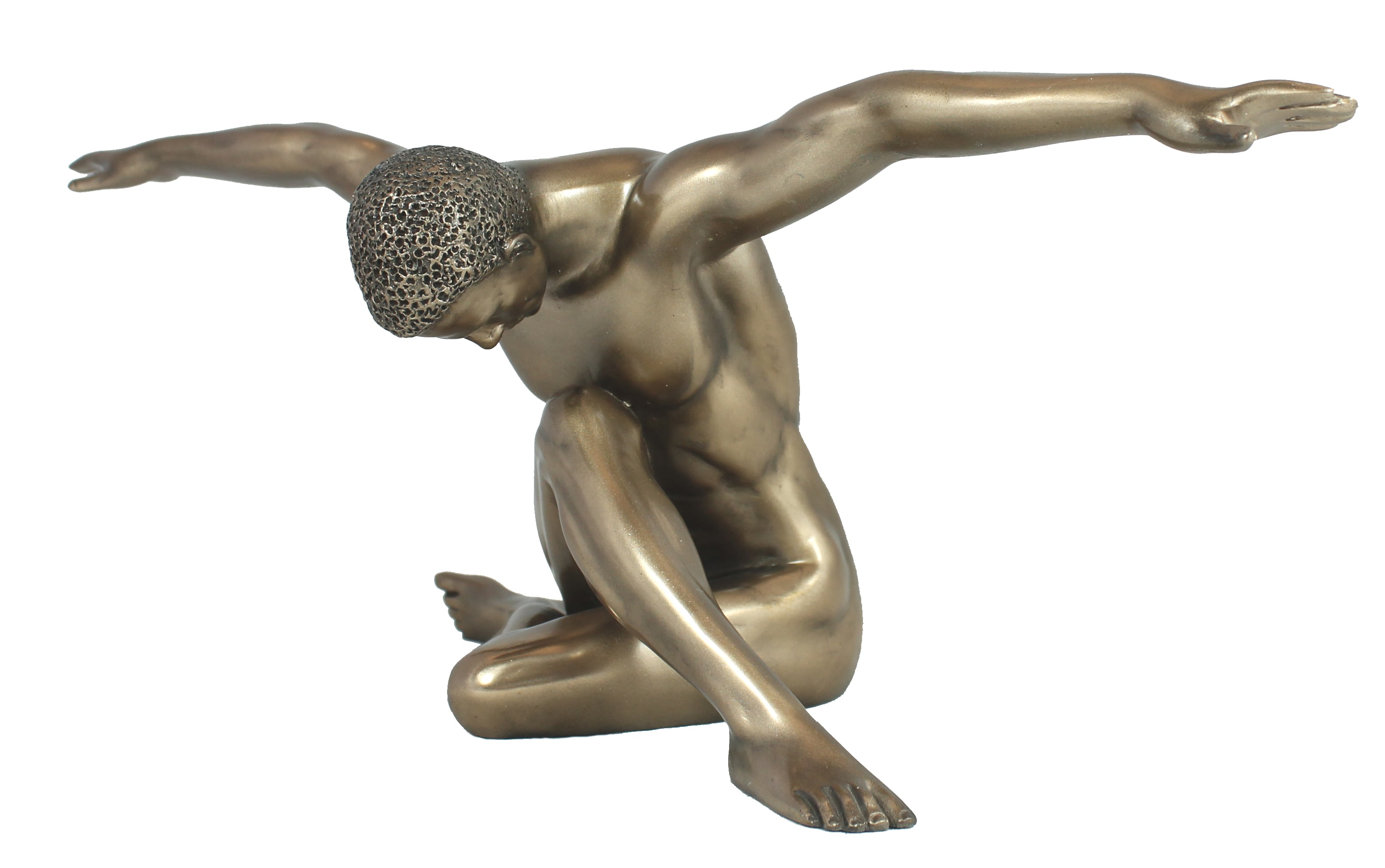 Dekofigur Körperkulturen Akt nackter Mann sitzend erotische Dekoration Nacktfigur