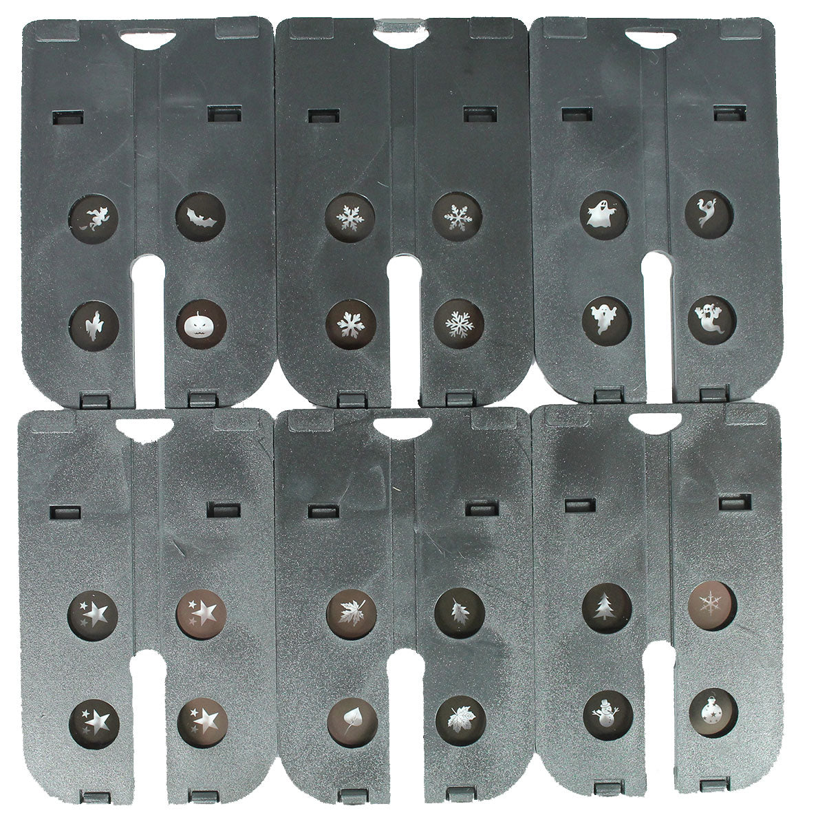 LED Projektor mit 6 Motiv-Schablonen Weißes Licht Gartenprojektor Weihnachtsdeko Effektlicht