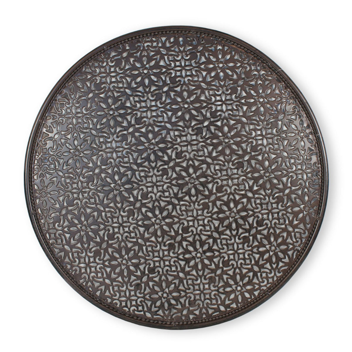 Metalltisch Vintage Dekotisch Gartentisch Rund Metall Balkontisch