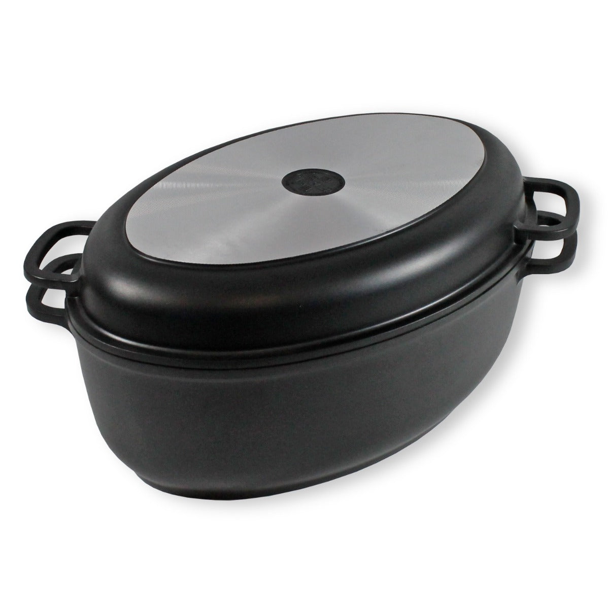 Aluguss Bräter mit Deckel Gänsebräter Bräter Schmortopf antihaftbeschichtet