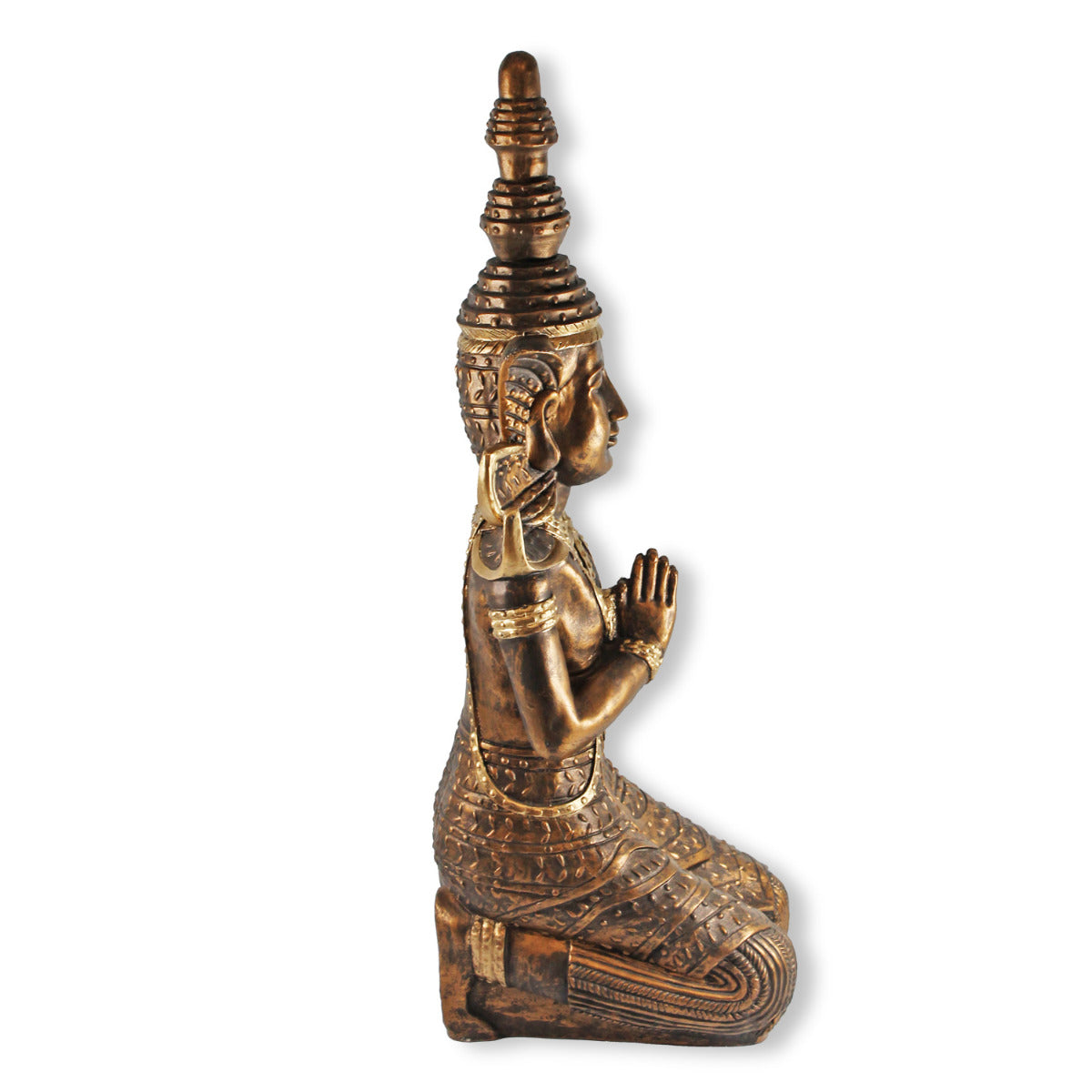 Statue Buddha groß Tempelwächter betend Thai Buddha Skulptur Buddha gold