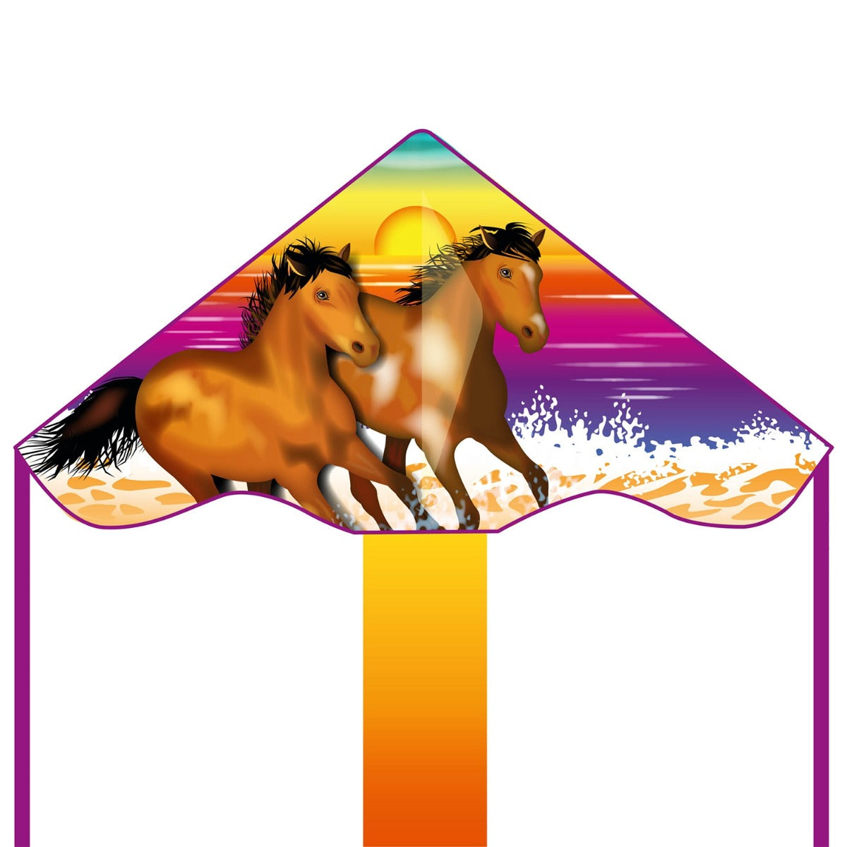 Kinderdrachen Einleiner Drachen HQ Simple Flyer Wild Horses 85 cm Flugdrache