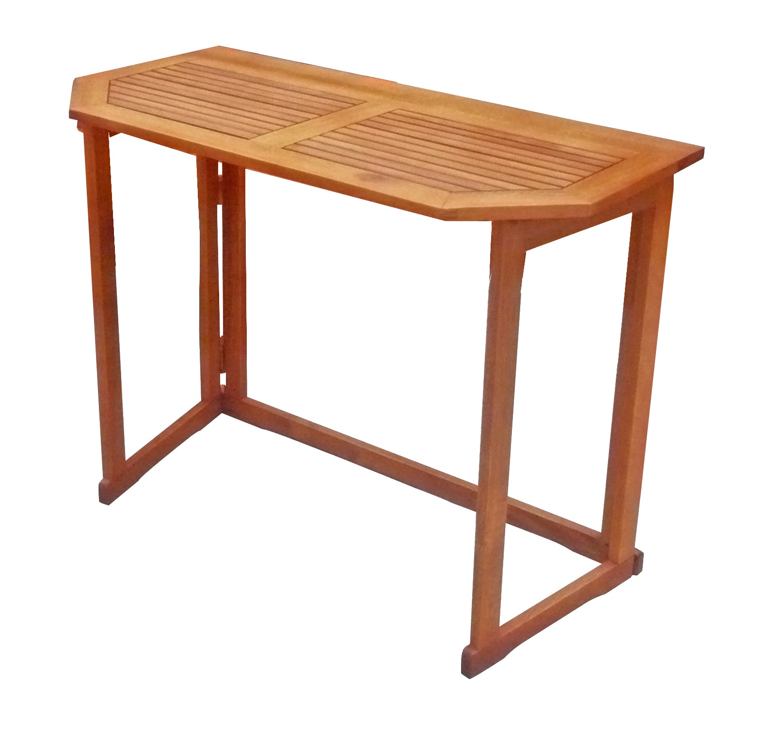 Balkontisch SANTA FE rechteckig klappbar Tischplatte abgeschrägt Holz Eukalyptus FSC 100%