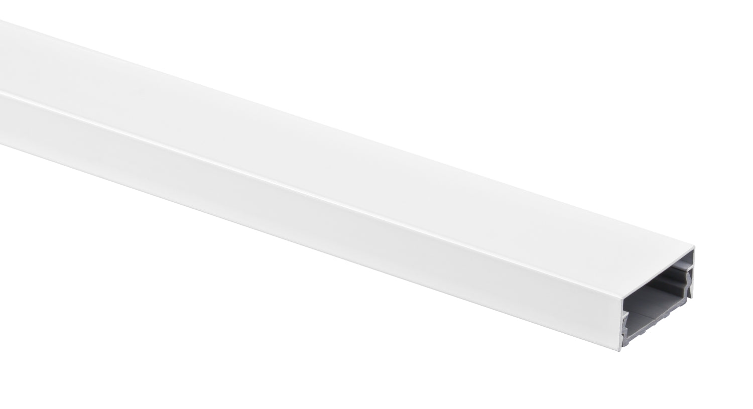 Alu Kabelkanal weiß eckig 115x3,7 cm für TV HiFi Computer Lampen Aluminium Abdeckung