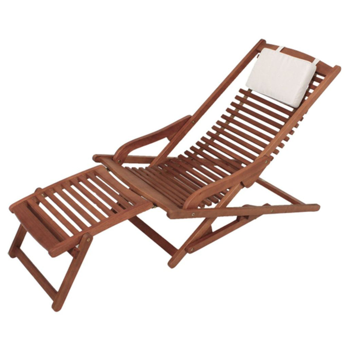 Gartenliege VIP-Lounger ALASKA Relaxliege Klappliege Holz Eukalyptus FSC 100%