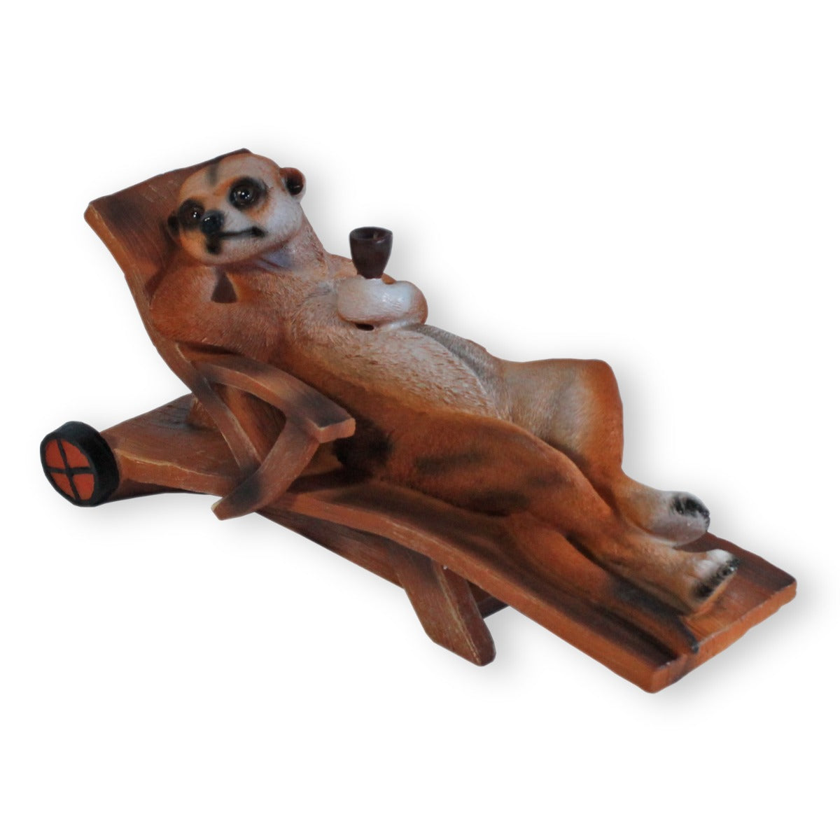 Erdmännchen Figur Erdmännchen Paar auf Liege Erdmännchen Deko