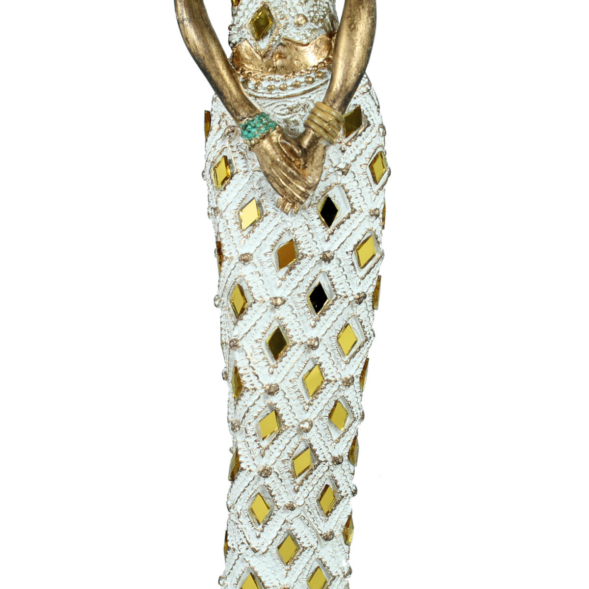 Afrika Deko Figur Frau mit Händen übereinander Afrikanische Dekofiguren