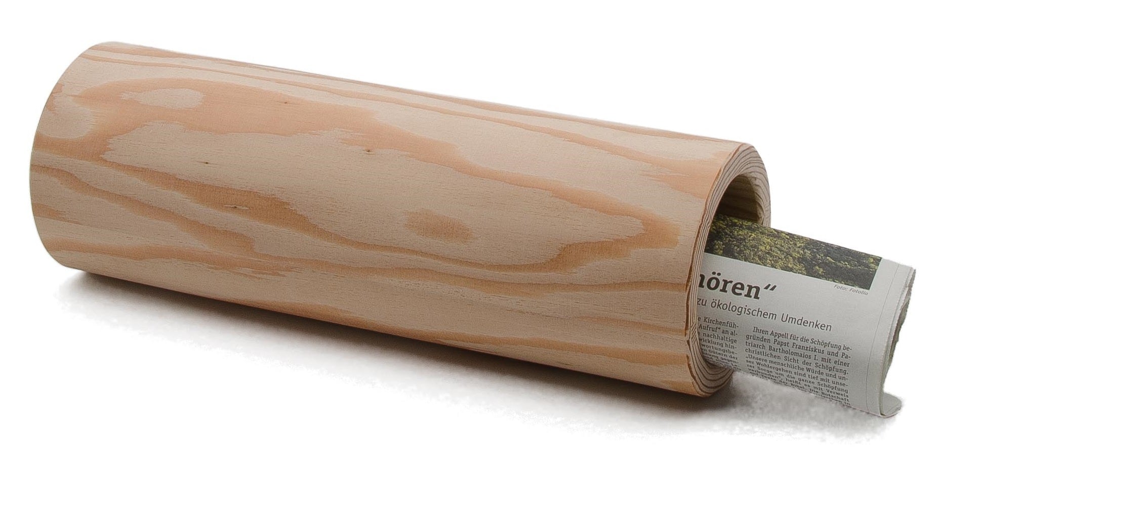 Zeitungsrolle für Briefkasten aus Holz Lärchenholz Made in Germany