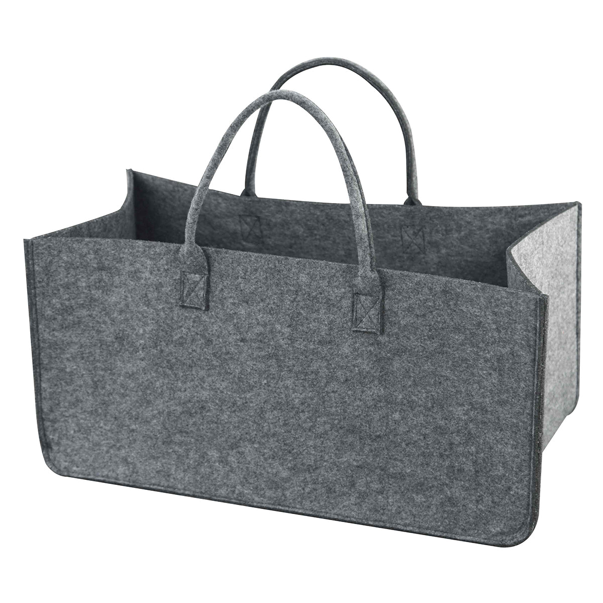 Filztasche Shopper Filztasche groß Filzkorb grau 49x25x25 cm