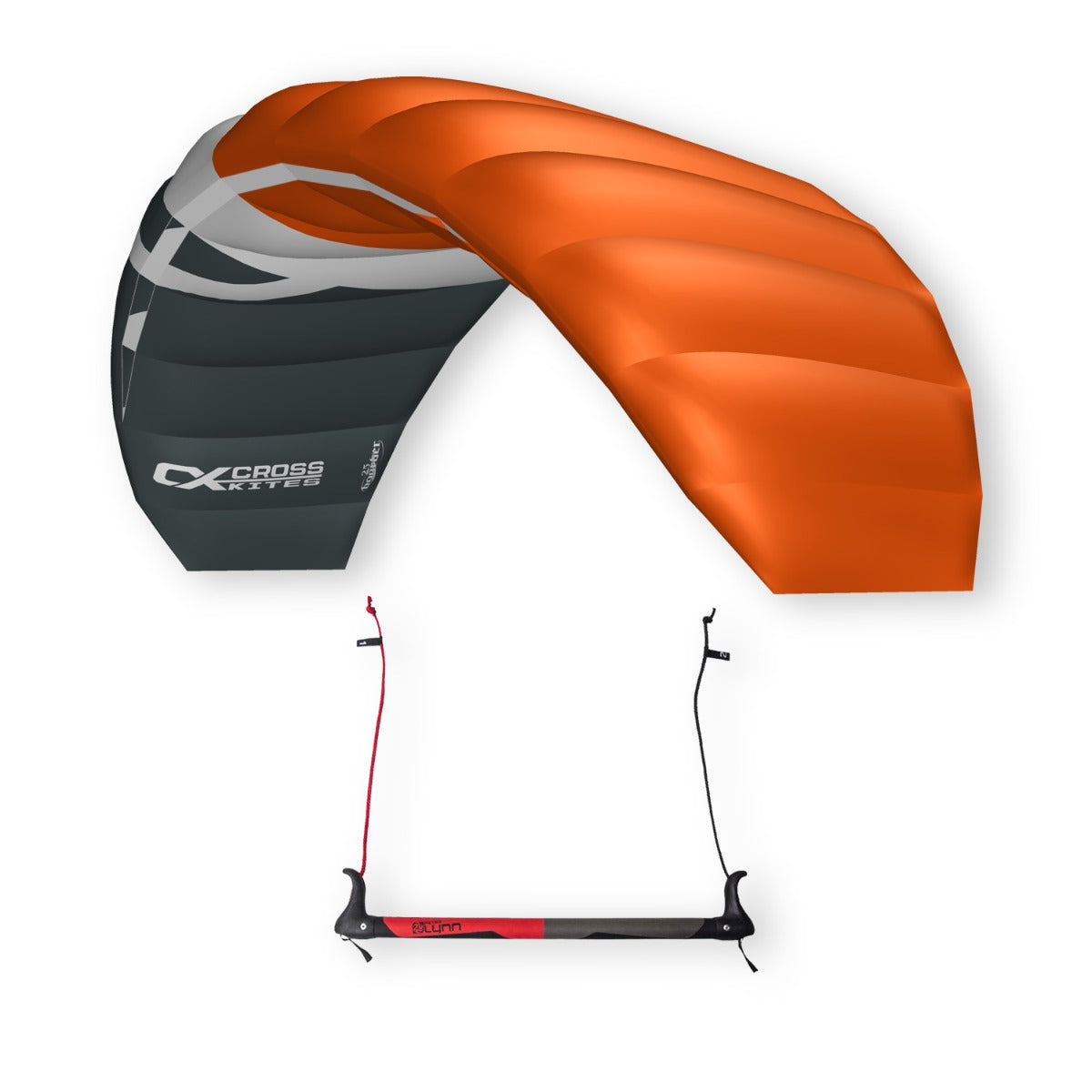 CrossKites Lenkmatte Boarder Orange 2.5 R2F Trainerkite Lenkdrachen mit Bar