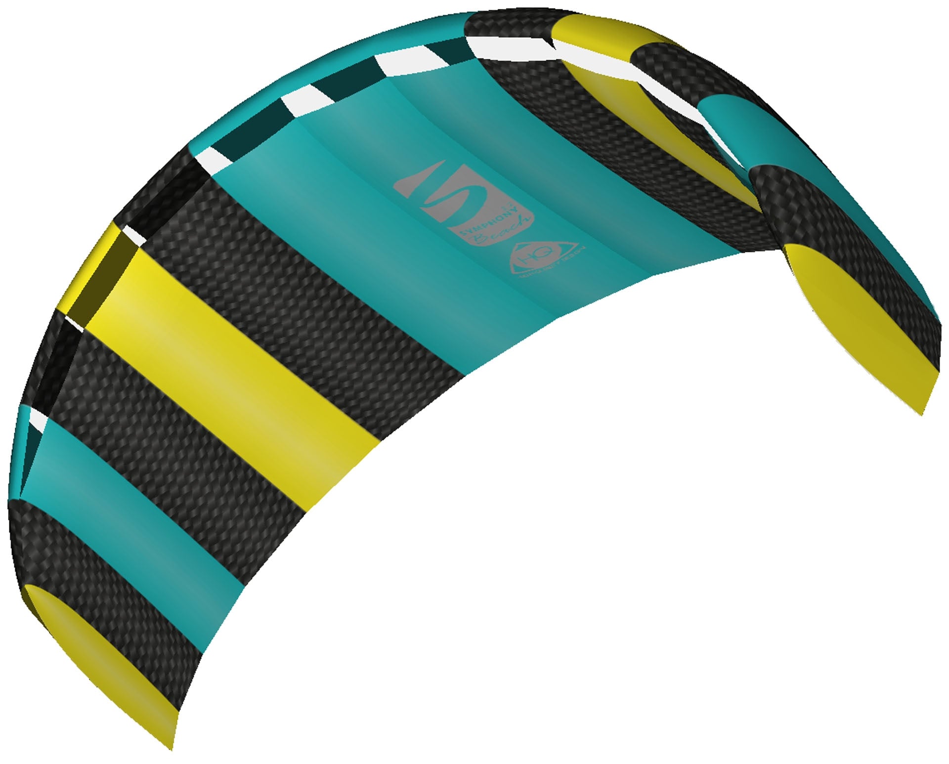 HQ Lenkmatte Symphony Beach III 2.2 Aqua R2F Allround Lenkdrachen Kite