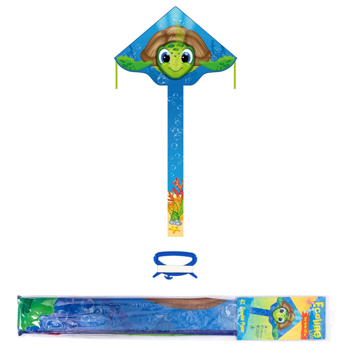 Kinderdrachen Einleiner Drachen HQ Simple Flyer Sea Turtle 120 cm Flugdrachen