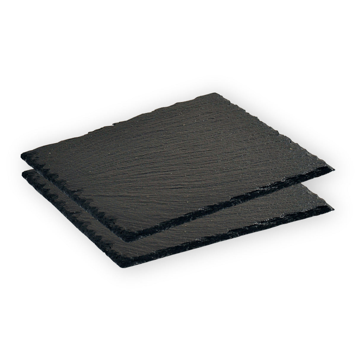 Servierplatte Schiefer 20x20 cm 2er Set Buffetplatte Untersetzer aus natürlichem Schiefer