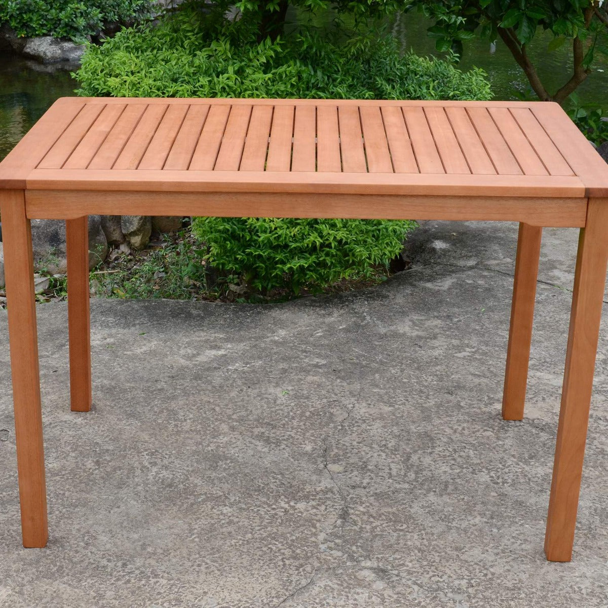 Garden Pleasure Gartentisch Pittsburgh, Gartentisch Holz 110x70cm, Balkontisch Terassentisch Holztisch Garten, Eukalyptus FSC 100%, Terassentisch