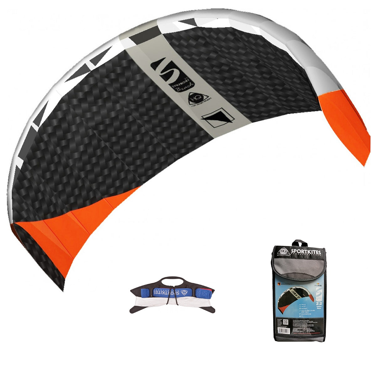 Lenkmatte HQ Symphony Beach III 2.2 Carbon Racer Ready to Fly Lenkmatte 2 Leiner Kite Matte