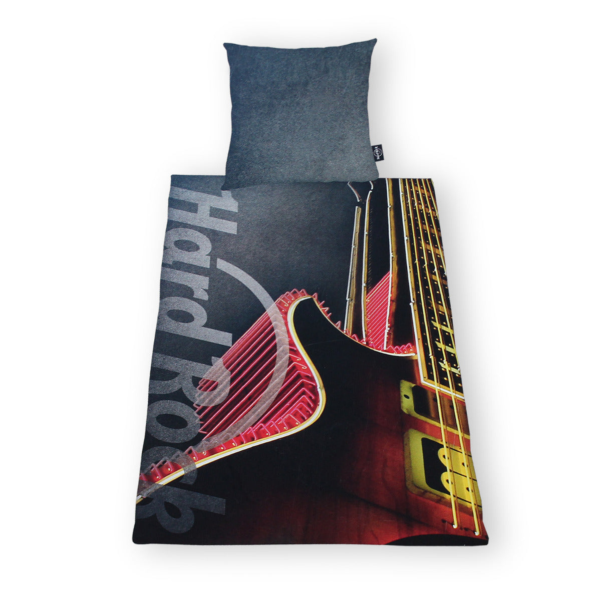 HARD ROCK CAFE Bettwäsche 140x200 mit Kissen Wendebettwäsche Bettdecke Reißverschluss