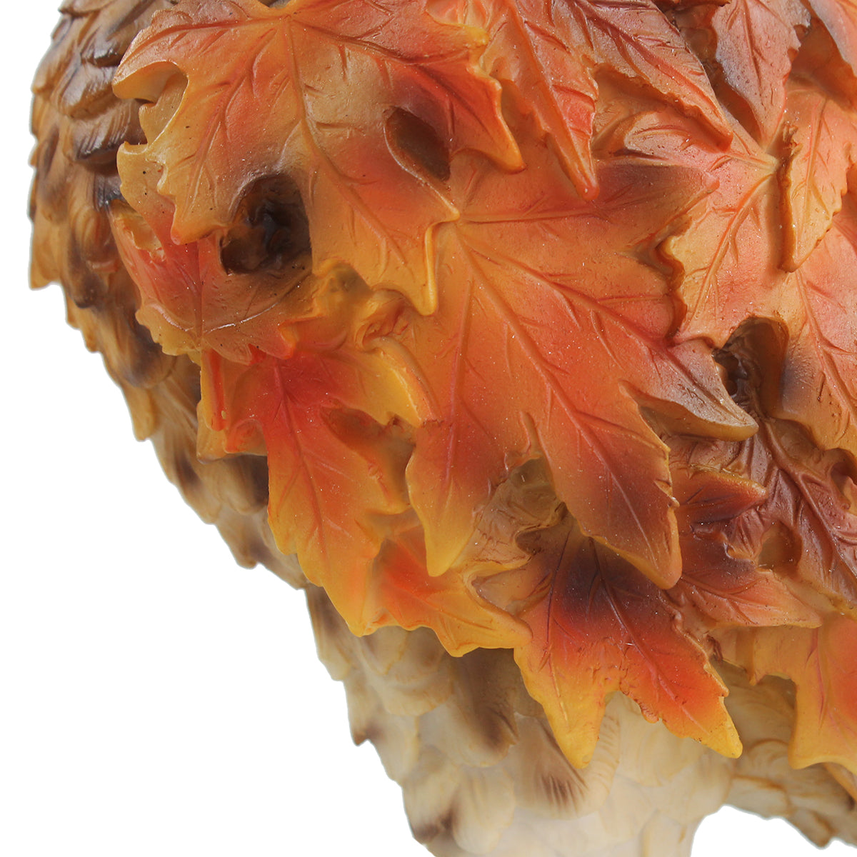 Eulenfigur Dekofigur Eule in Ahornoptik Herbstdeko Gartenfigur Tierfigur Deko Eule