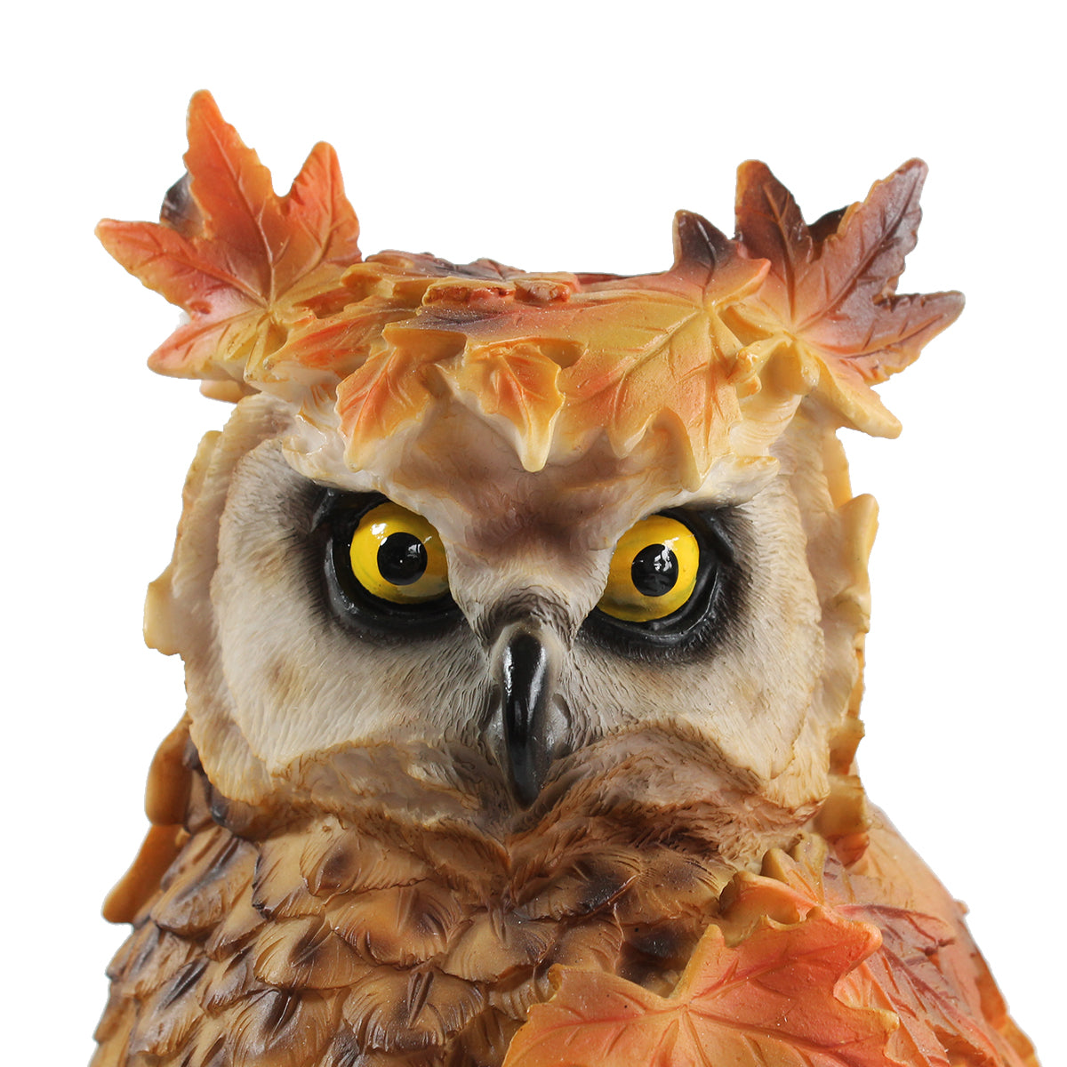 Eulenfigur Dekofigur Eule in Ahornoptik Herbstdeko Gartenfigur Tierfigur Deko Eule