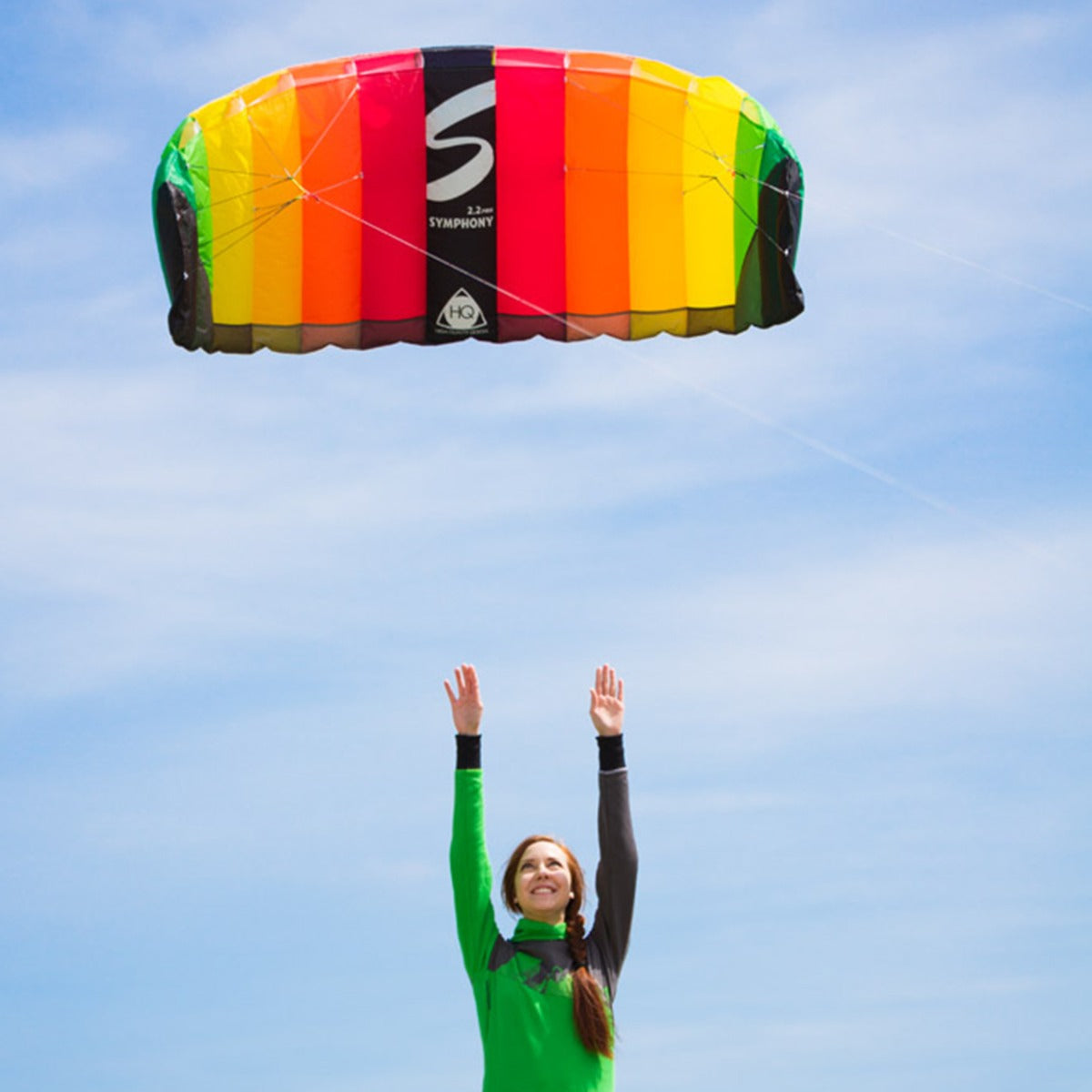 HQ Lenkmatte Symphony Pro 2.2 Rainbow Allround Lenkdrachen Kite Matte