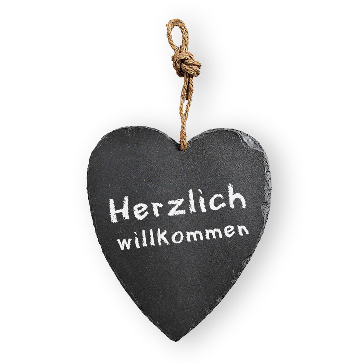 Herz aus Schiefer 23x27cm Buffetplatte Schiefertafel individuell mit Kreide beschreibbar