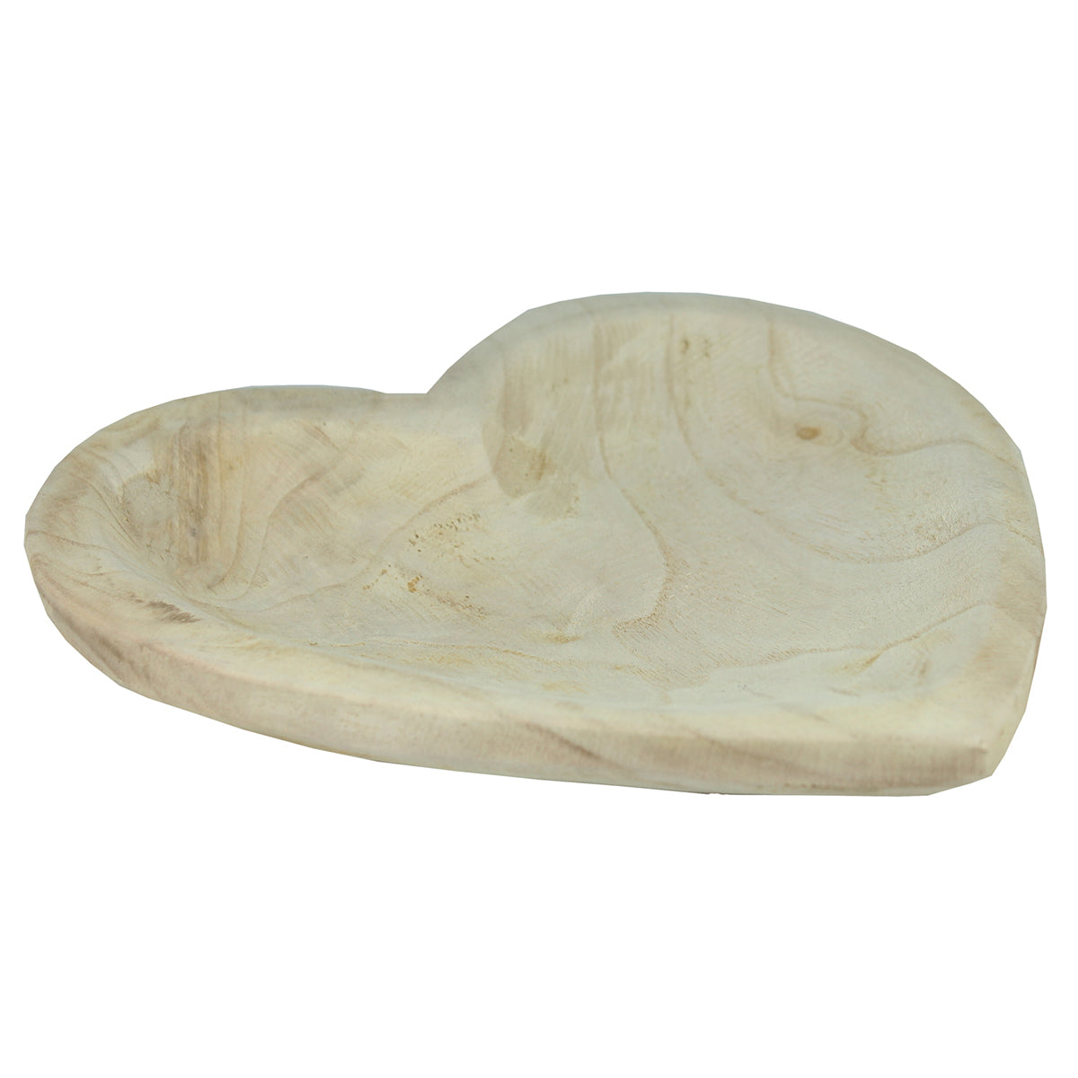 Holzschale Herz 35x35 cm Holztablett Tischdeko Weihnachtsdeko Dekotablett naturbelassen