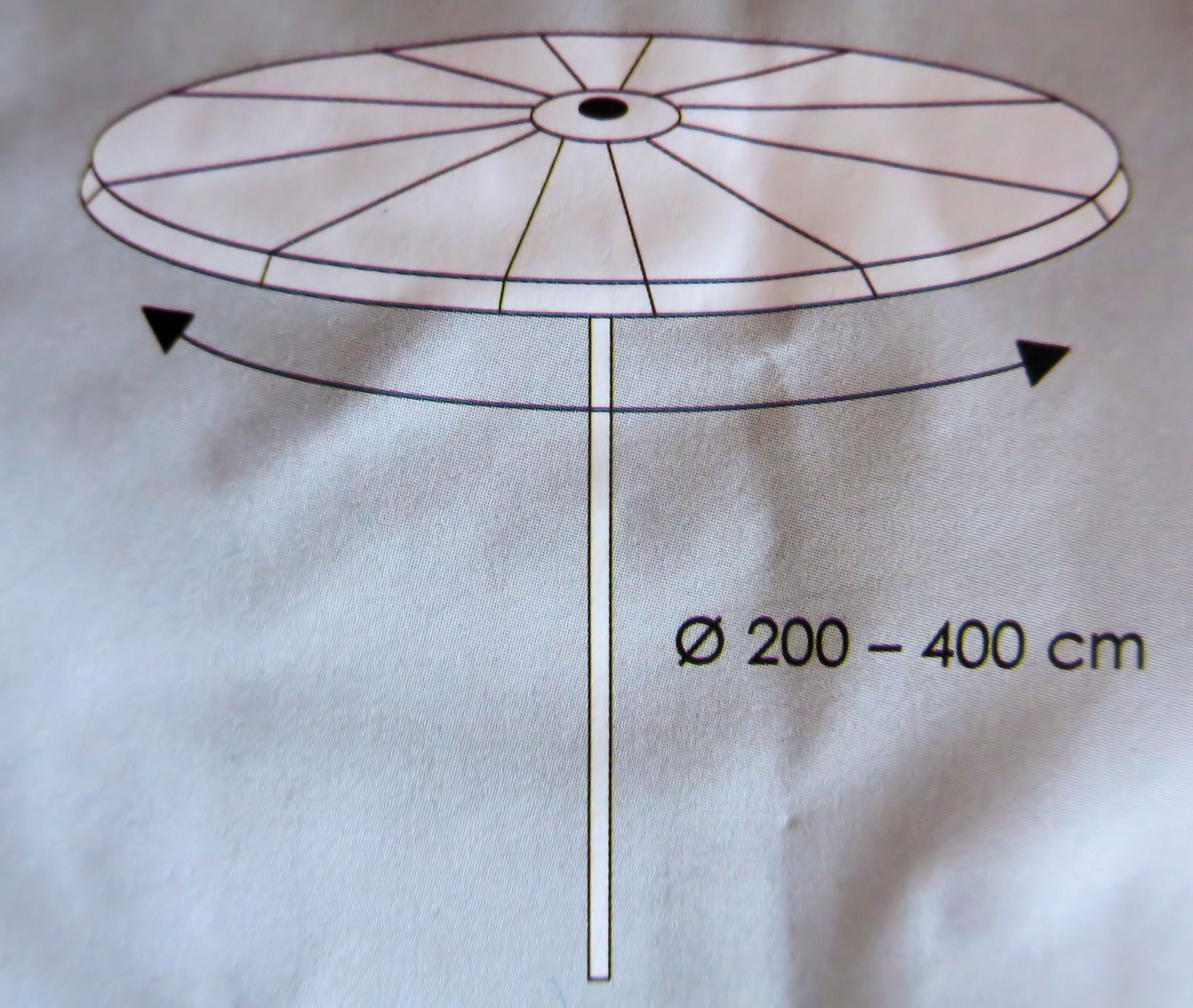 Schutzhülle für Sonnenschirm Abdeckung Plane Schutzhaube für 200-400 cm Schirme