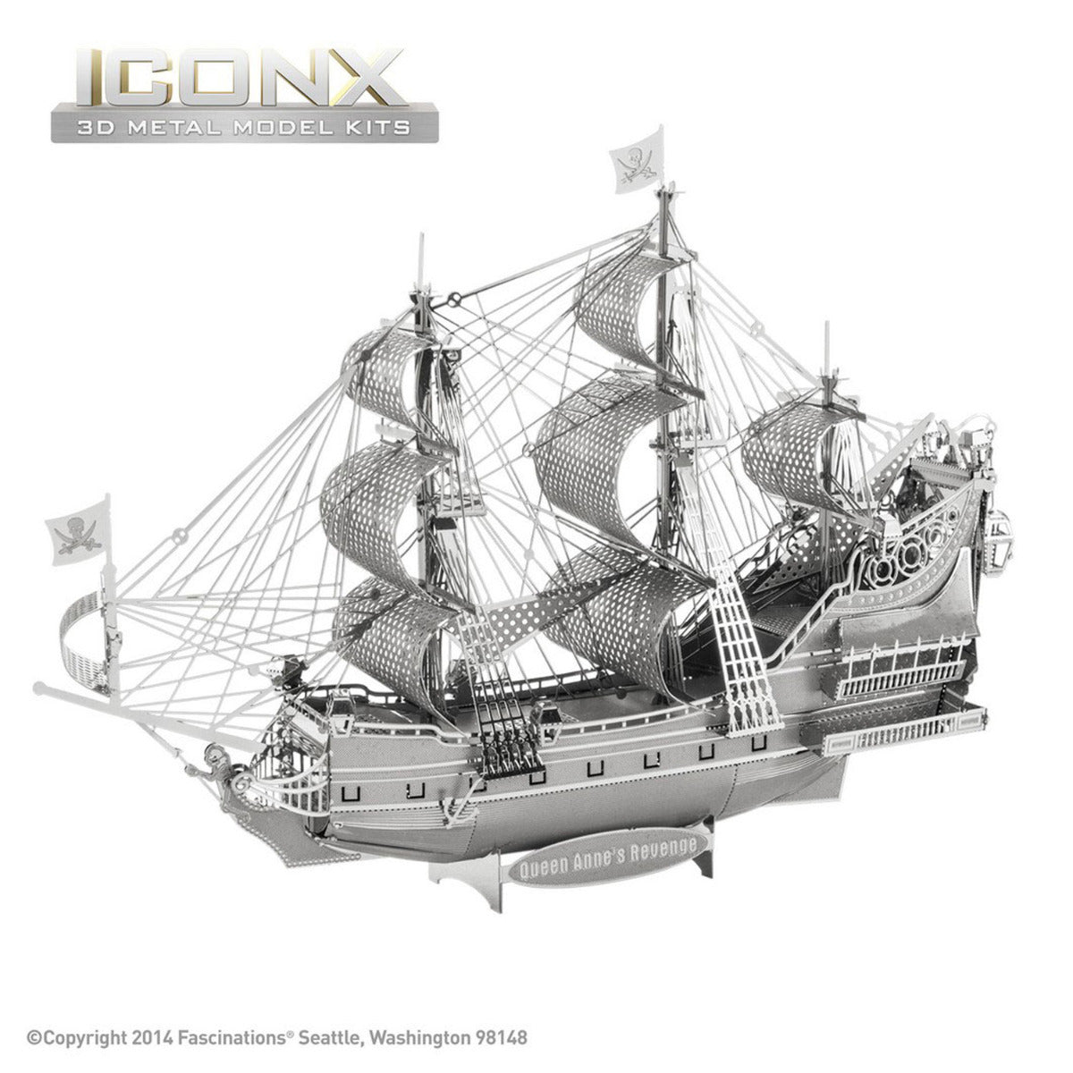 Metal Earth Metallbausätze ICX009 ICONX Queen Anne's Revenge Flaggschiff Metall Modell