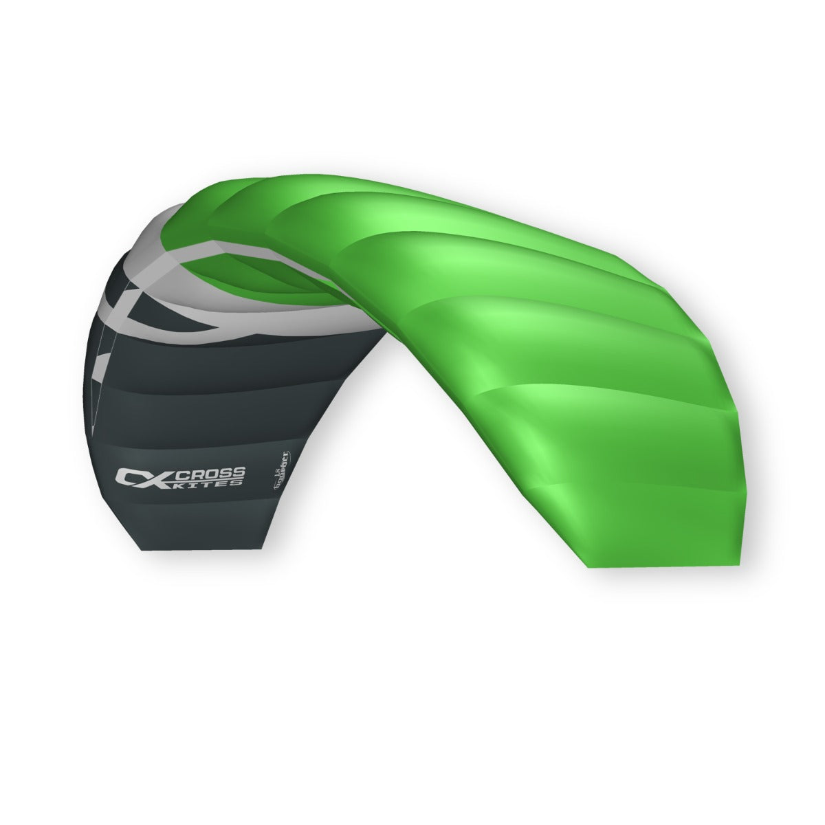 CrossKites Lenkmatte Boarder Fluor-Green 1.8 R2F Trainerkite Lenkdrachen mit Bar