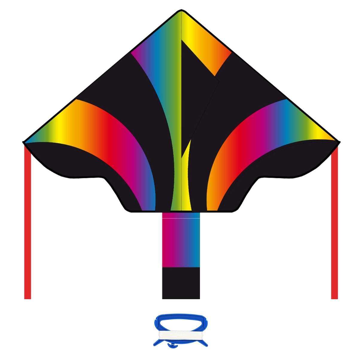 Kinderdrachen Einleiner Drachen HQ Simple Flyer Radient Rainbow 120 cm Flugdrachen