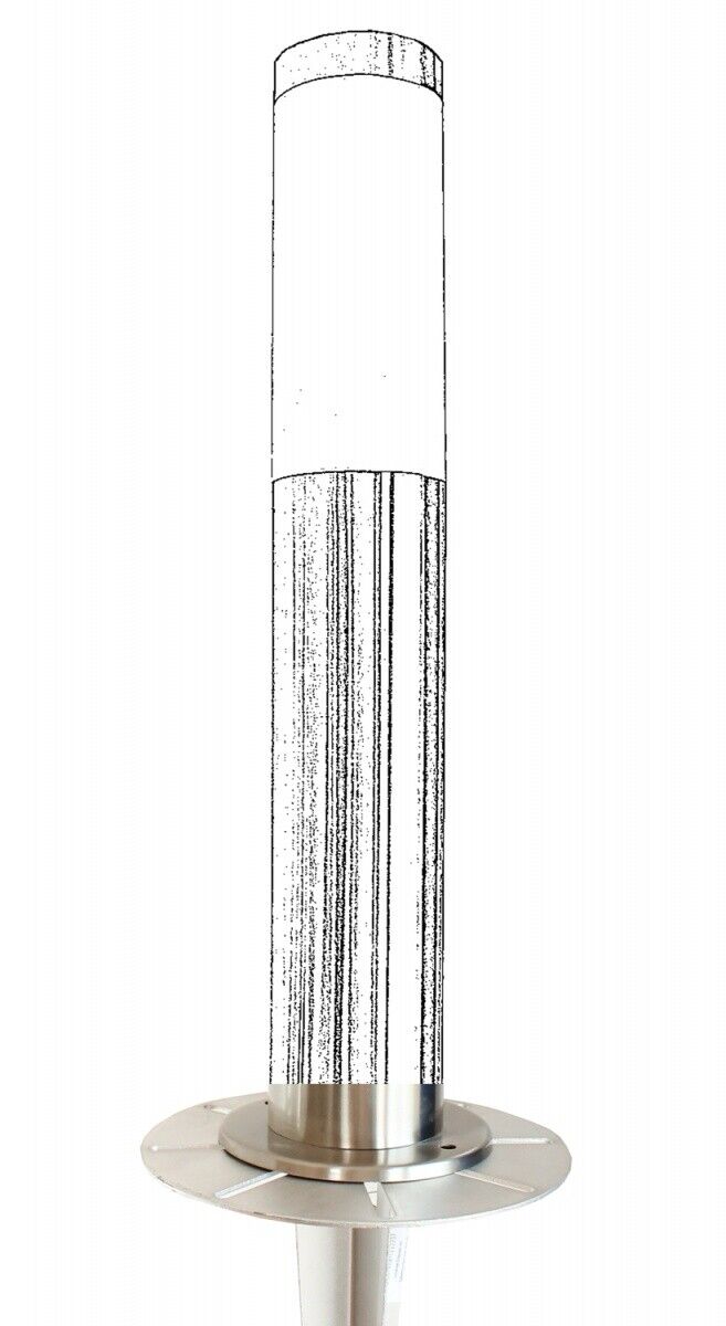 Einschlag-Erdspieß für Garten-Lampen oder Garten-Steckdosen Erdspiess für Gartenleuchte Erdspieß pulverbeschichtet, universal, mit Kabelführung
