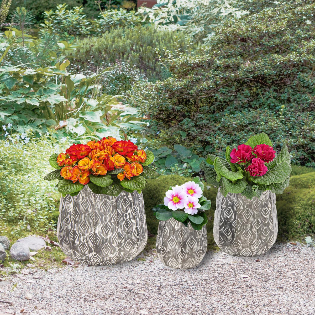 Pflanztopf Pflanzgefäß Zinktopf Cauldron Old Grey 25cm Rund Blumentopf Metall Übertopf