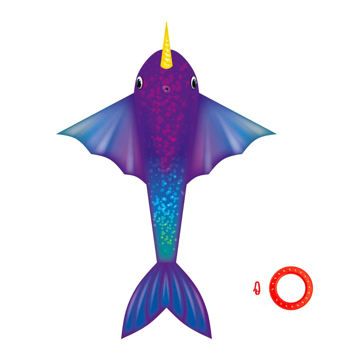 Kinderdrachen Einleiner Drachen HQ Narwhal Kite 212 cm Flugdrache