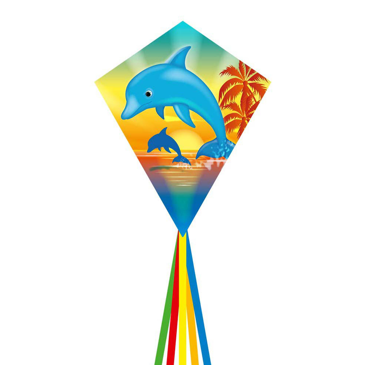 Kinderdrachen Einleiner Drachen HQ Eddy Dolphin Sunset 70 cm Flugdrachen