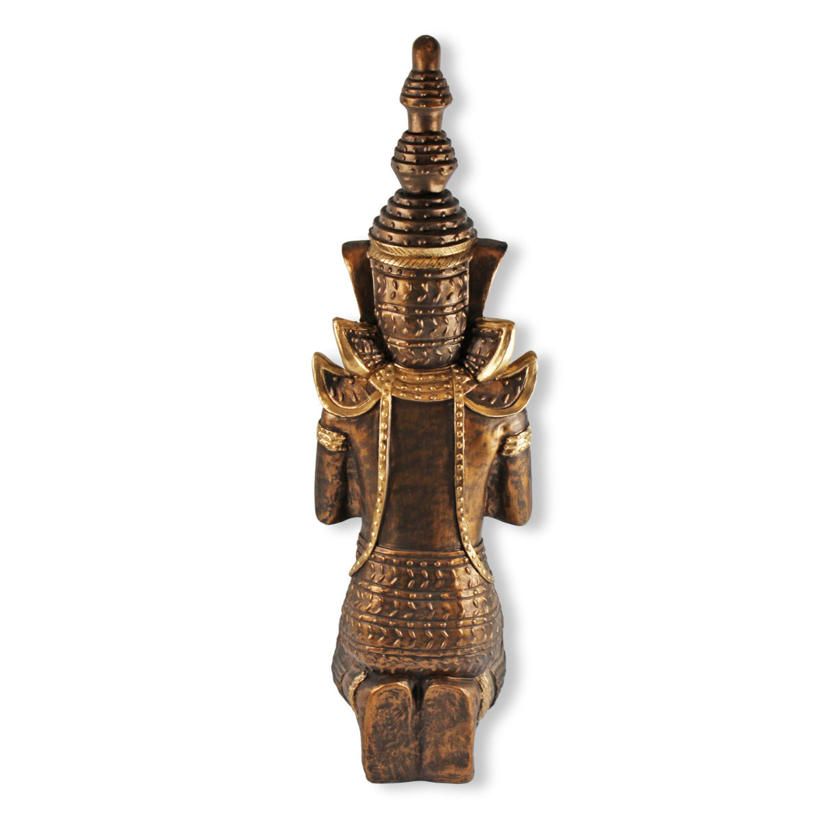 Statue Buddha groß Tempelwächter betend Thai Buddha Skulptur Buddha gold