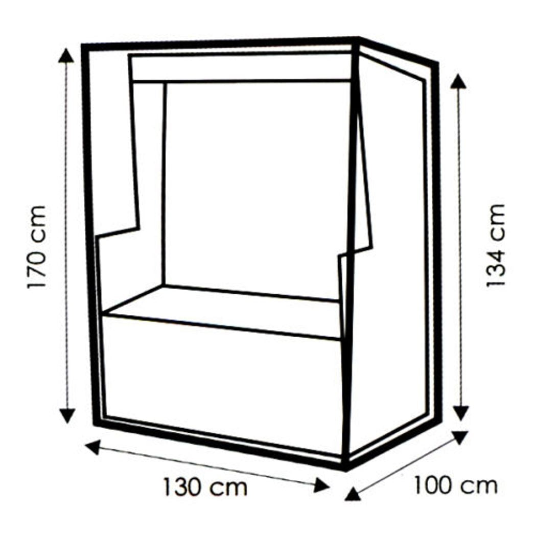 Schutzhülle für Strandkorb Abdeckung Plane Schutzhaube 130x100x170/134