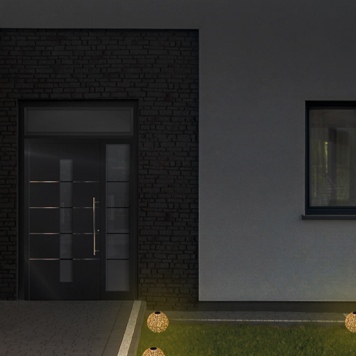 LED Solar Kugelleuchte Edelrost Solar Dekokugel 30 cm Solarkugel für den Garten