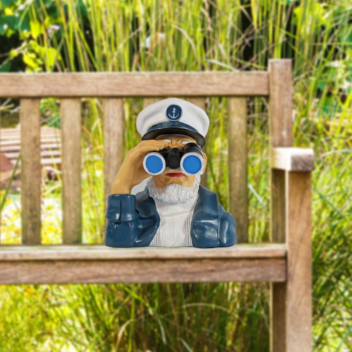 Dekofigur Seemann mit Fernglas,Spanner Deko für Innen und Außen, Garten Dekoration