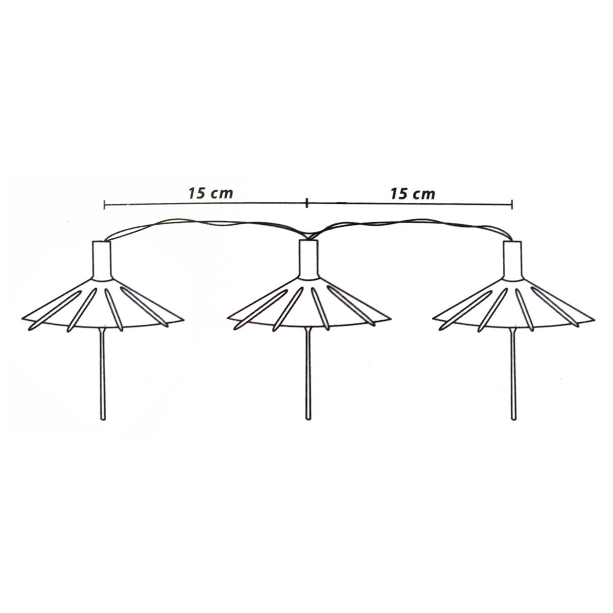 Party Lichterkette Schirm Partybeleuchtung Beach Party Deko Strandparty