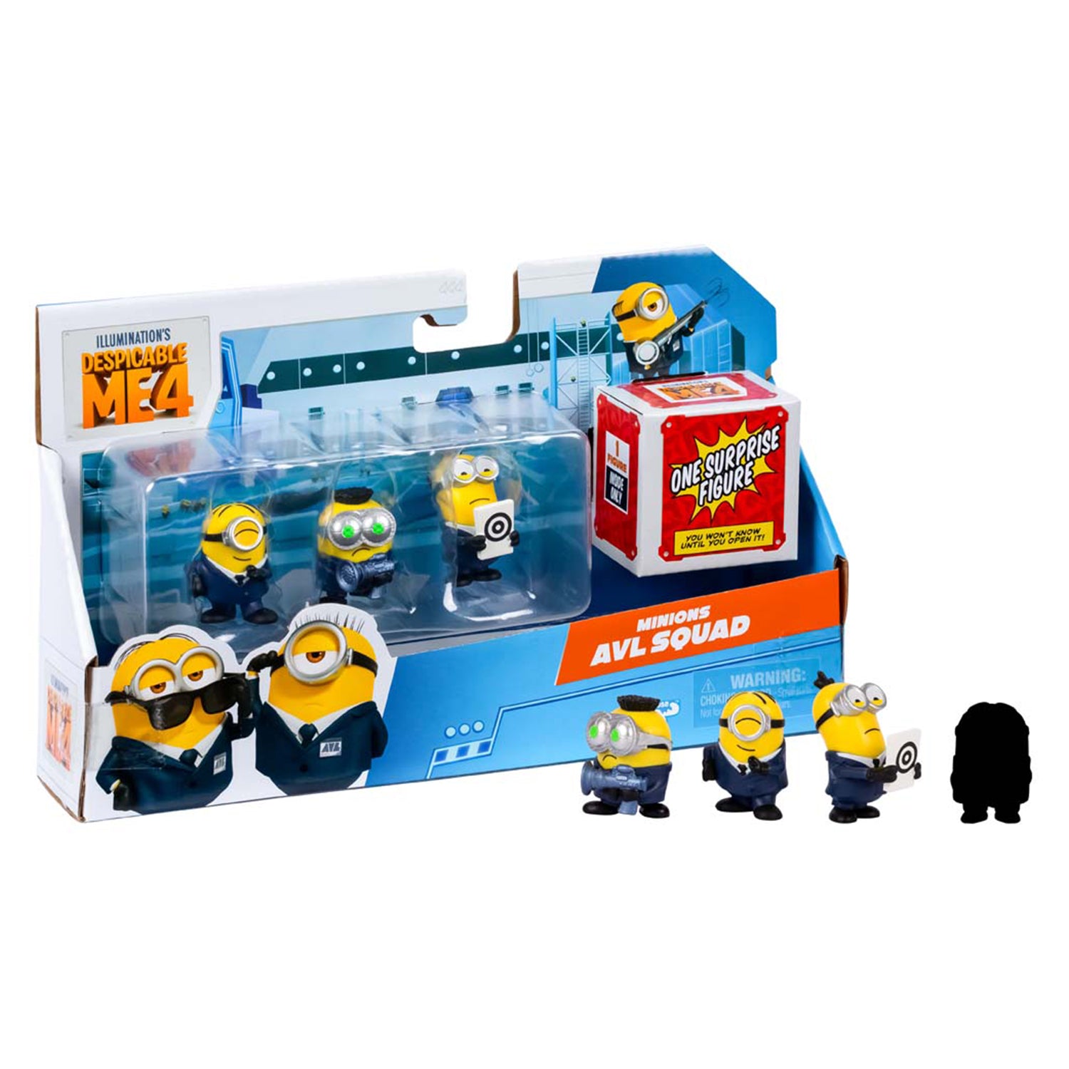 Despicable Me 4 59295 | 4 Figuren AVL-Team | 5 cm große Sammelfiguren | 3 sichtbare Figuren plus 1 versteckte