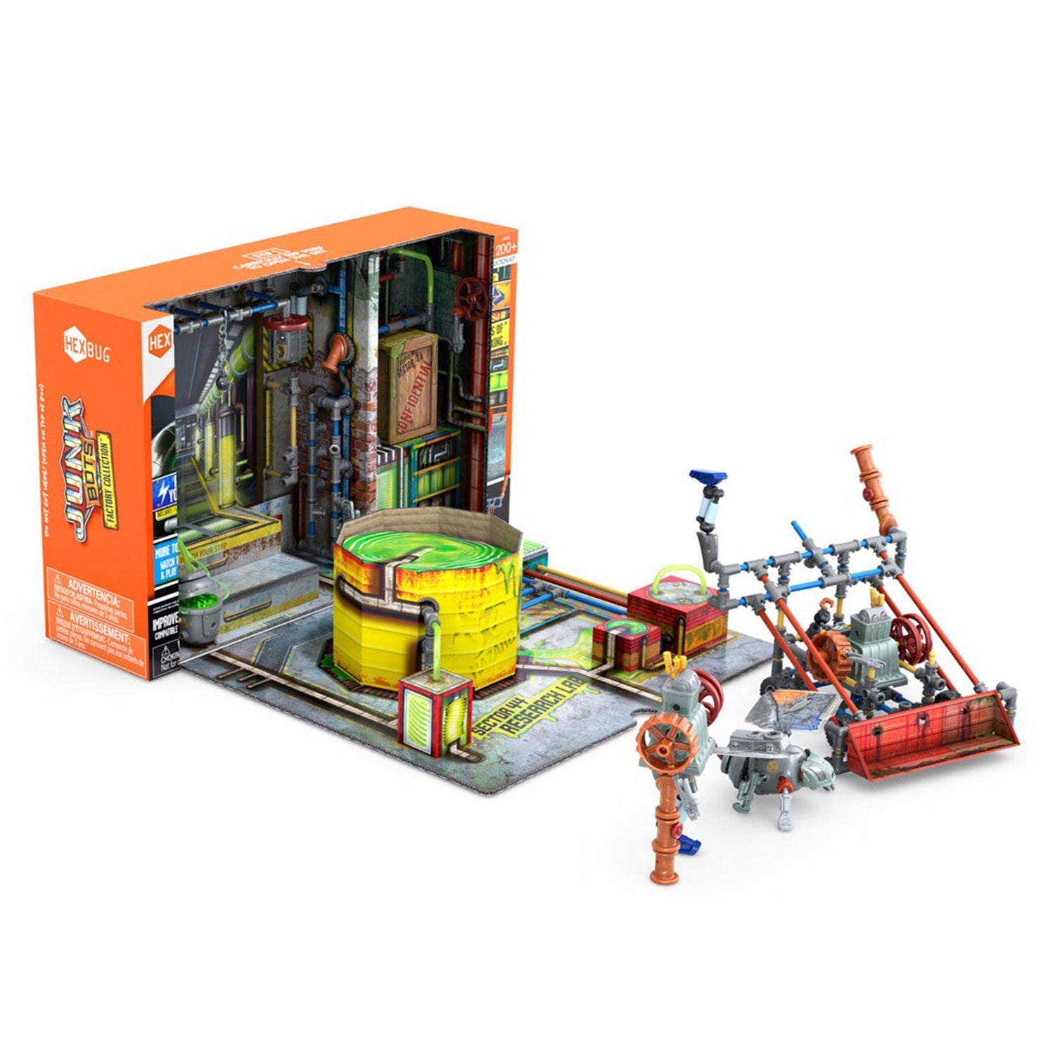 HEXBUG 430-7131 JUNKBOTS Small Factory Habitat - Sector 44 Research Lab Fabrik Habitat Metro Kanalisationssystem