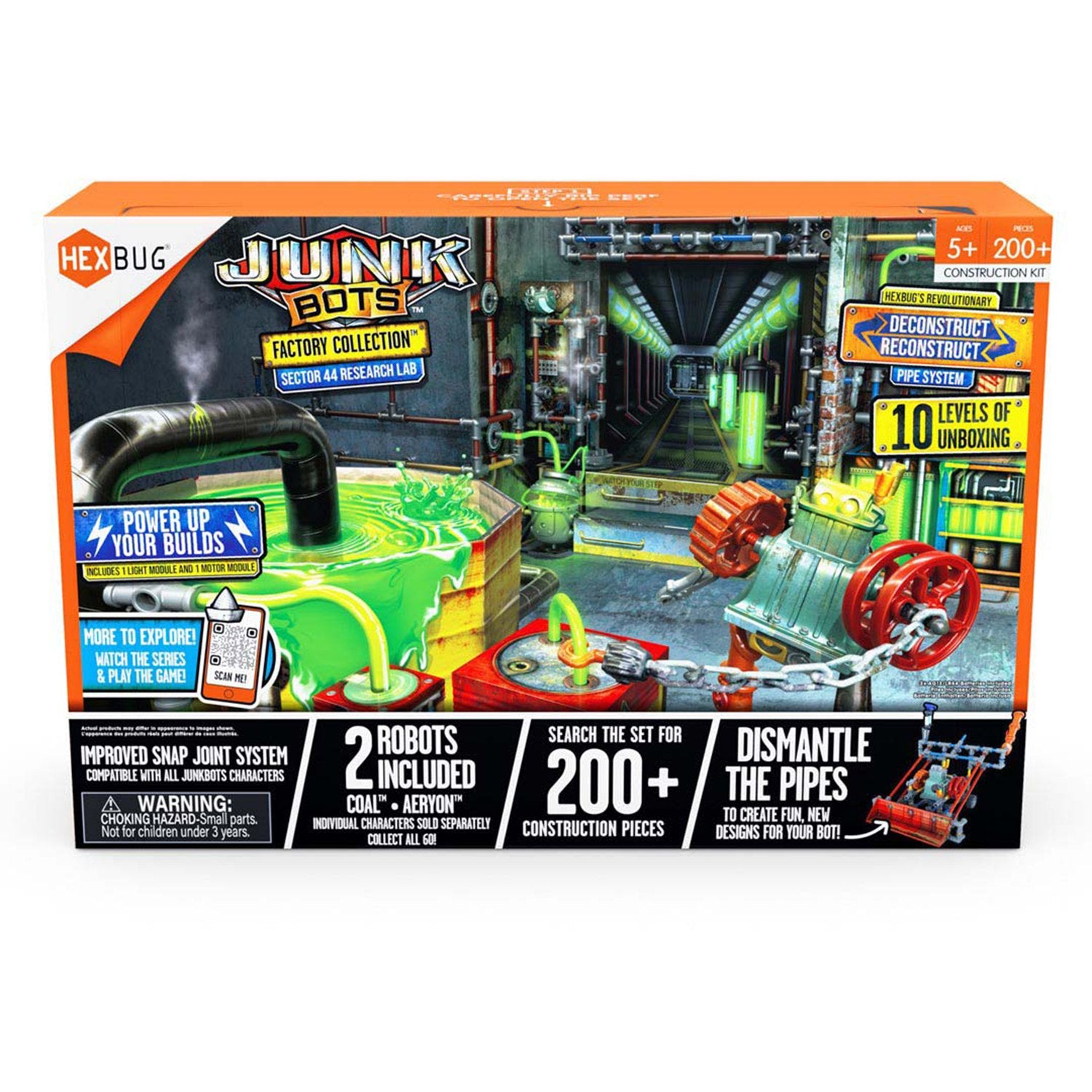 HEXBUG 430-7131 JUNKBOTS Small Factory Habitat - Sector 44 Research Lab Fabrik Habitat Metro Kanalisationssystem