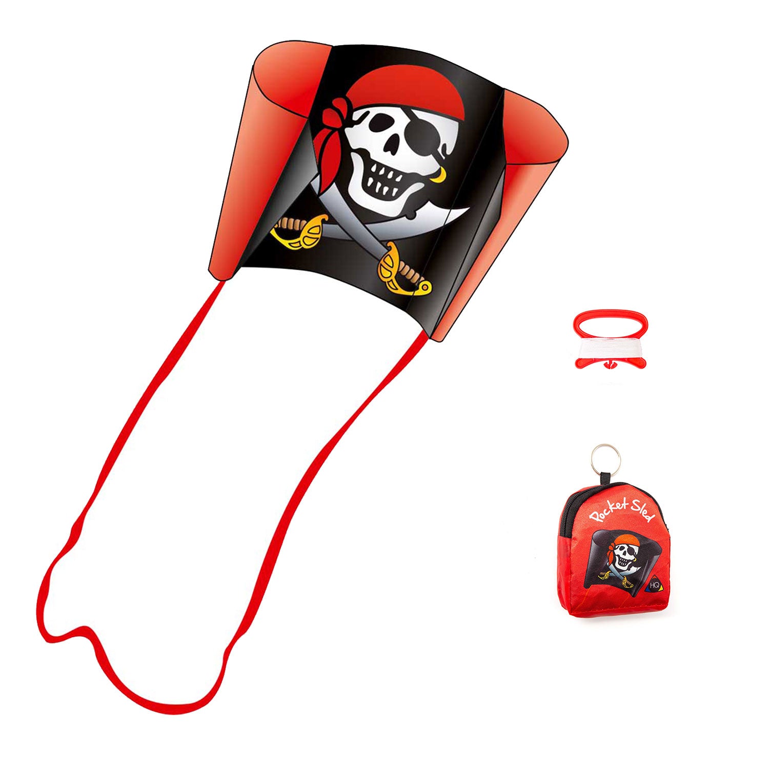 Kinderdrachen HQ Pocket Sled Jolly Roger Pirat Einleiner Flugdrachen