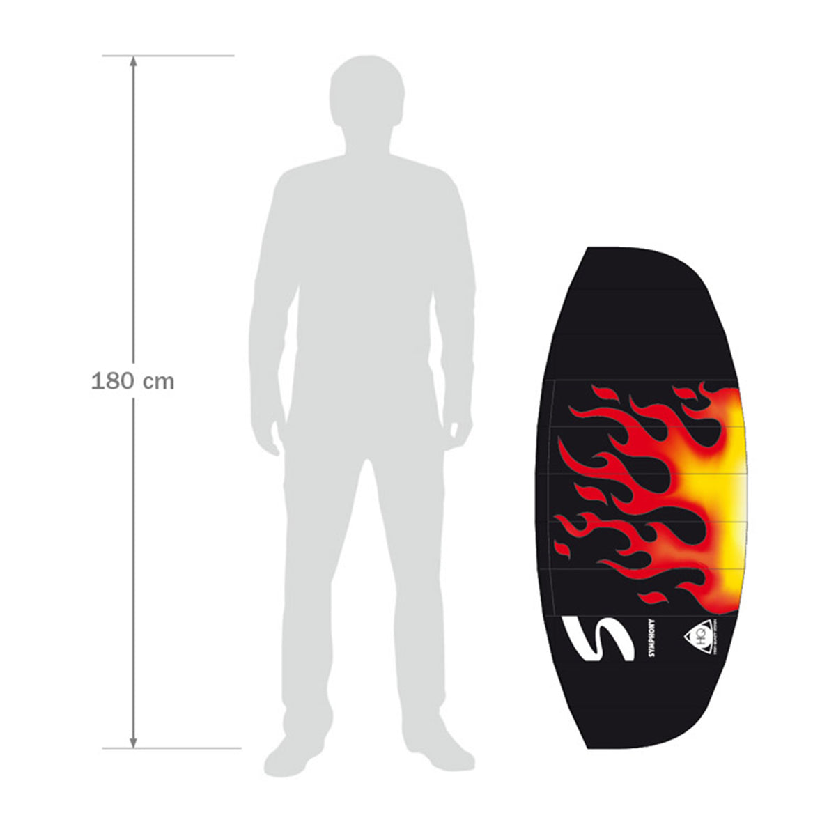 HQ Lenkmatte Symphony Beach III 1.3 Flame R2F Allround Lenkdrachen Kite