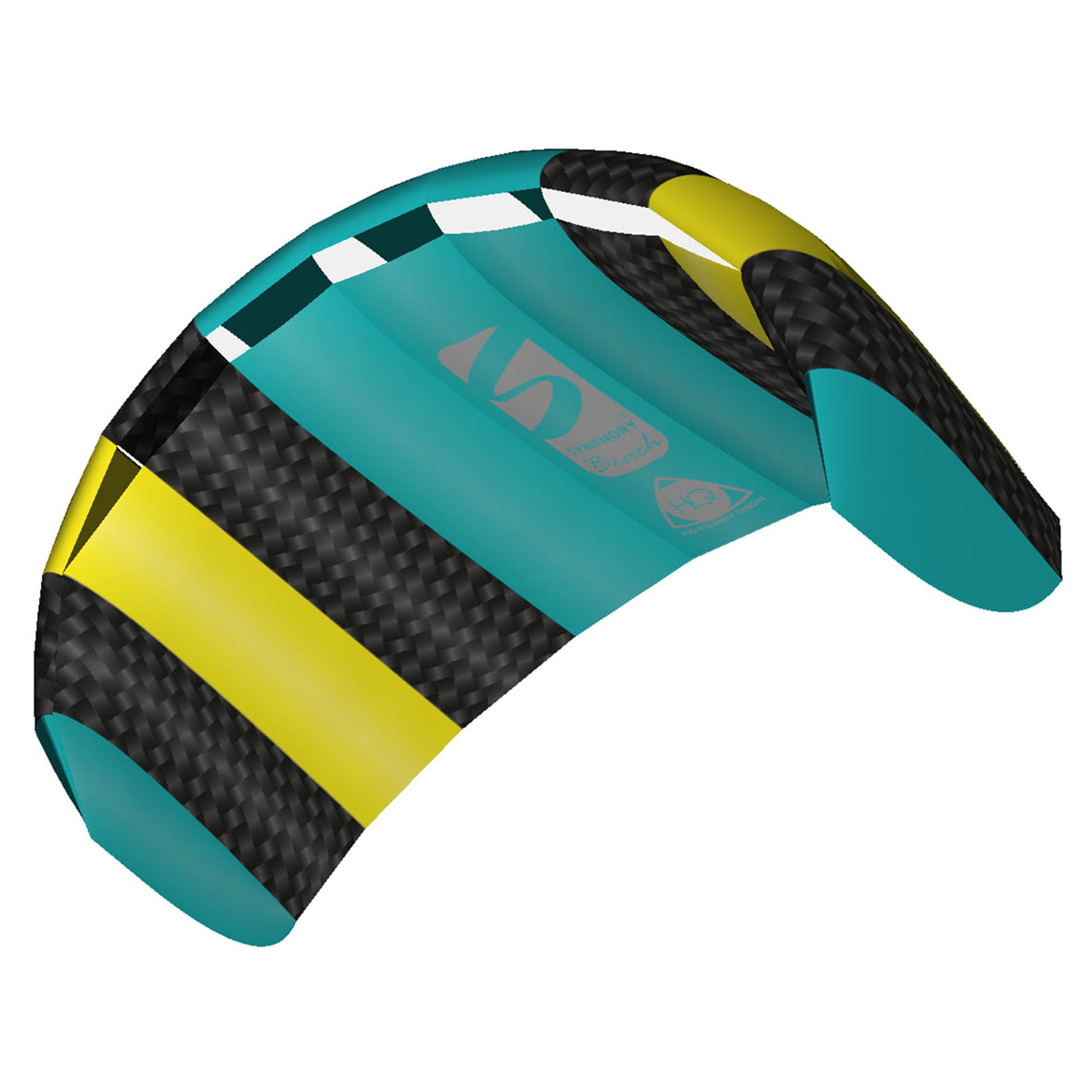 HQ Lenkmatte Symphony Beach III 1.3 Aqua R2F Allround Lenkdrachen Kite