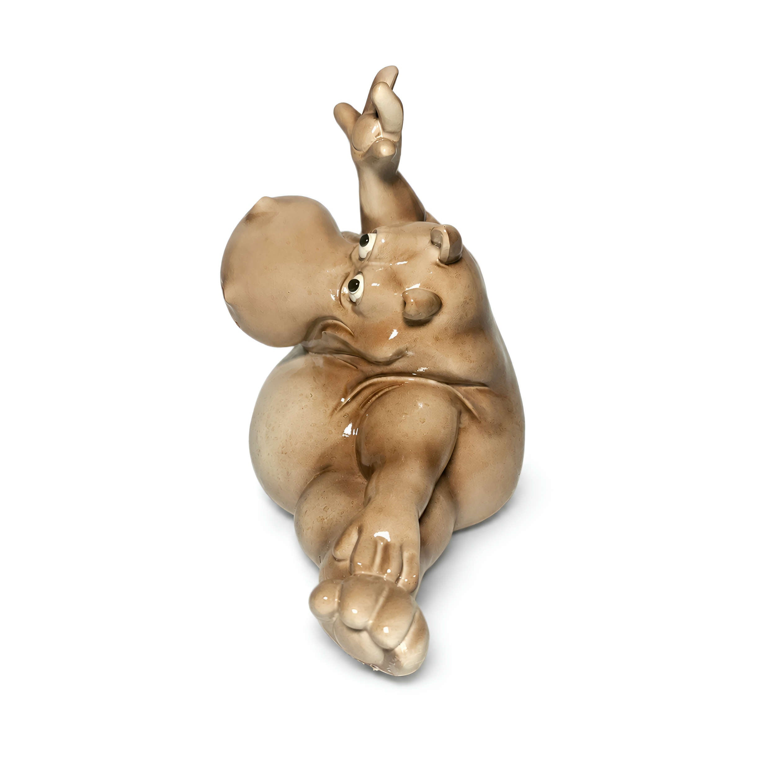 Yoga Nilpferd Figur glänzend sitzend & Stretch für innen und außen