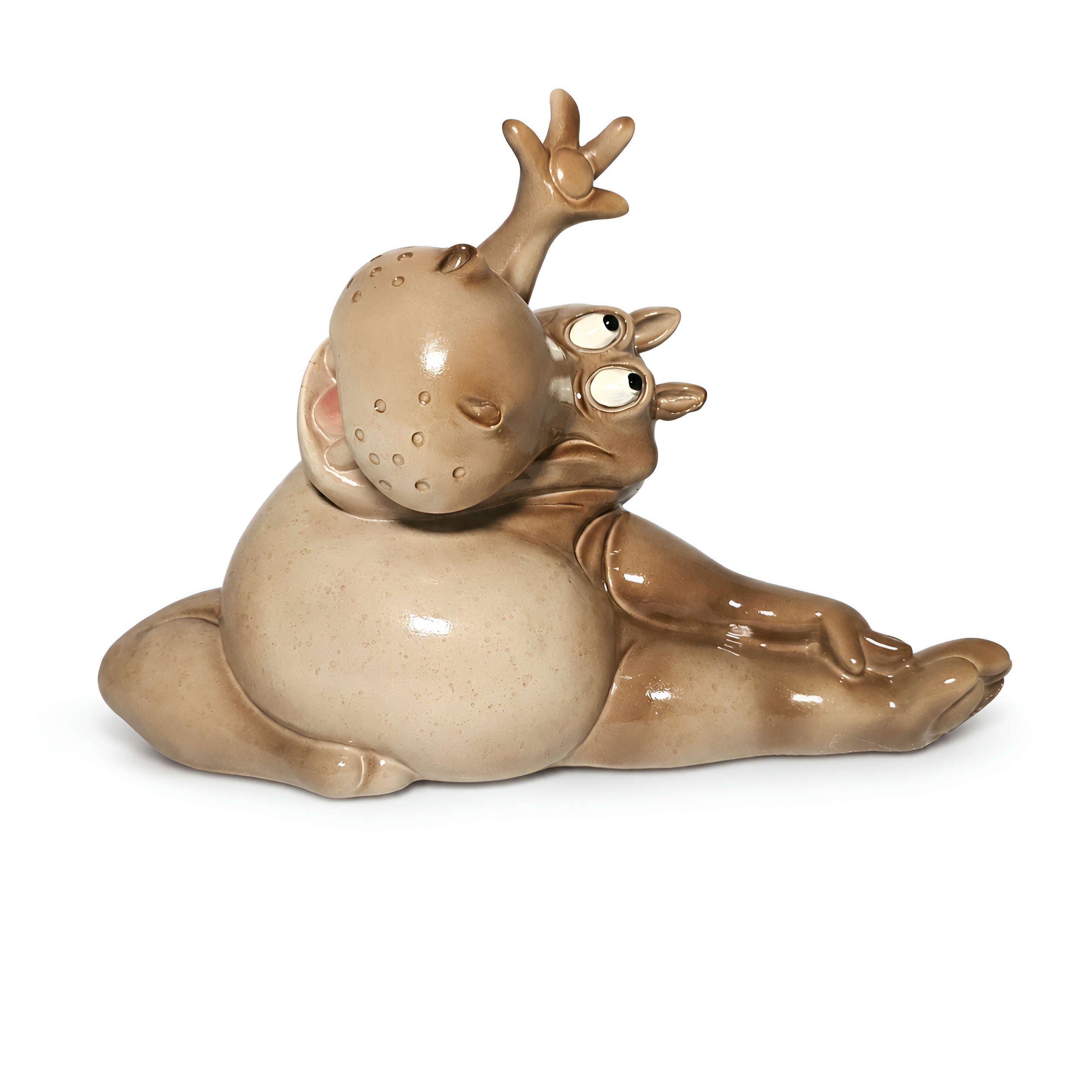 Yoga Nilpferd Figur glänzend sitzend & Stretch für innen und außen