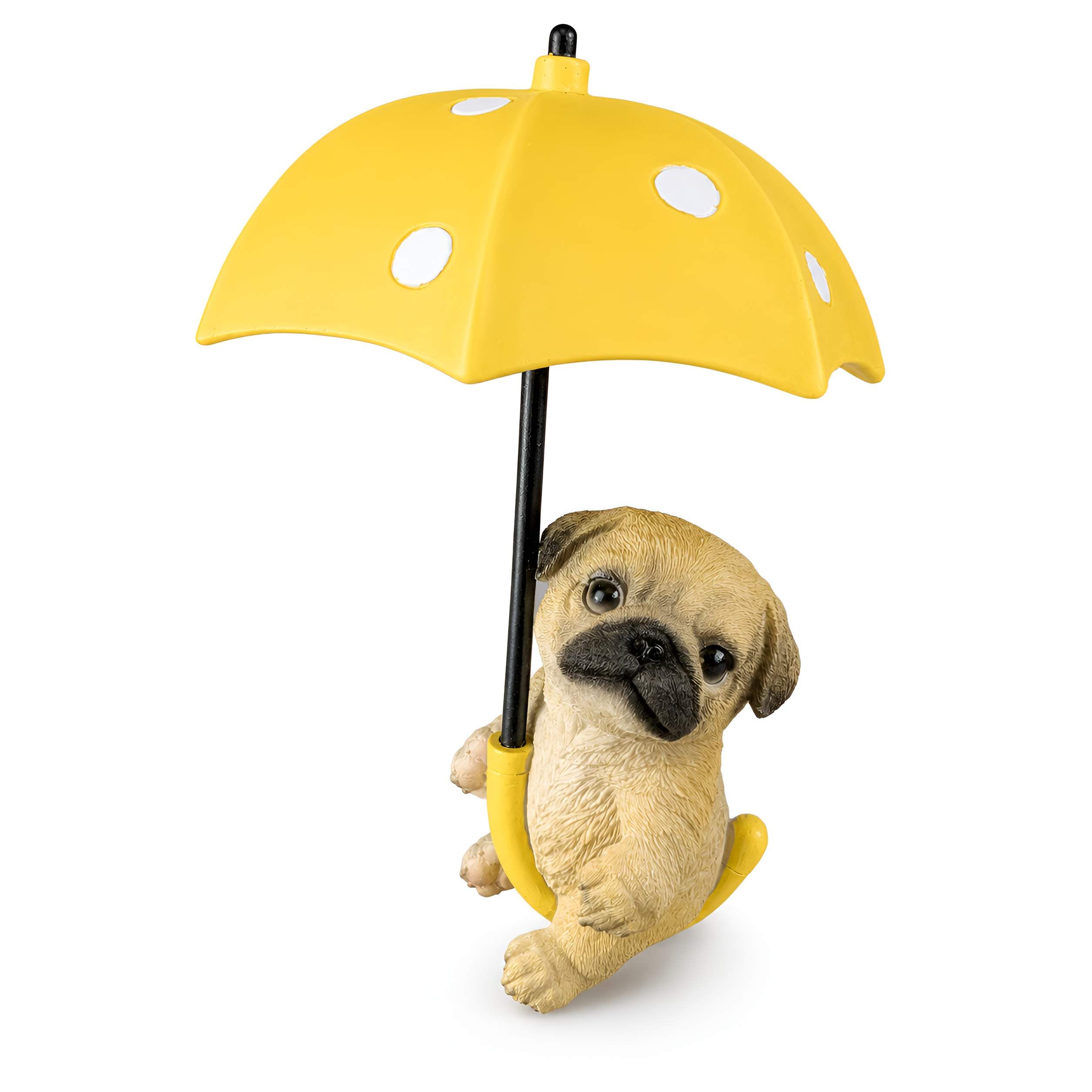 Hängedeko Tierfigur mit Regenschirm - Fenster Hängedeko für Garten mit Biene oder Hunde Figuren