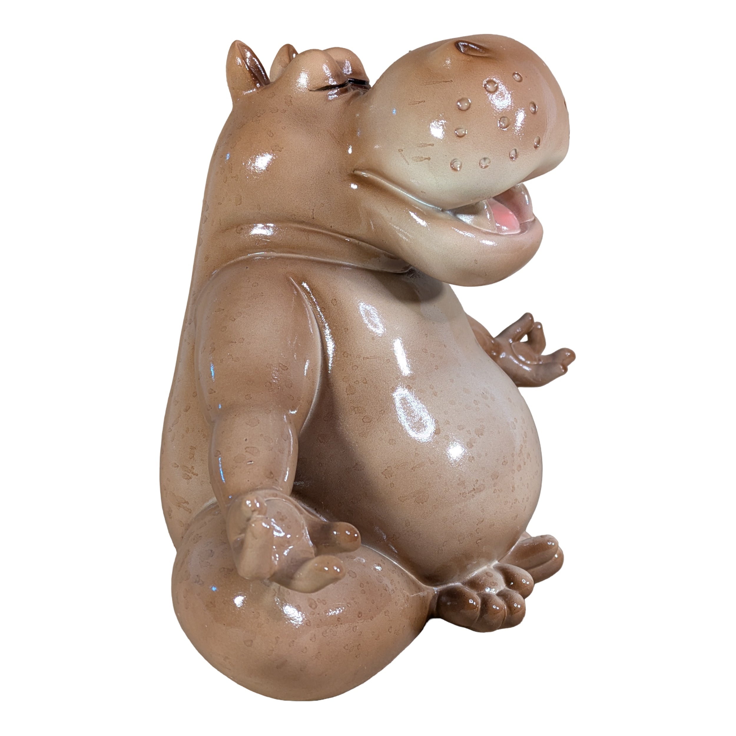 Yoga Nilpferd Figur glänzend sitzend & Stretch für innen und außen